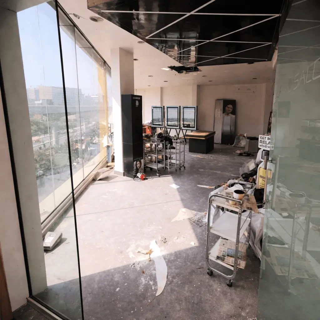 Commercial office bare shell condition